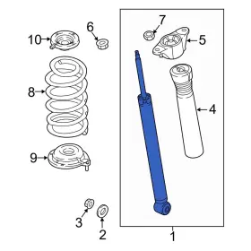 Tk4828910j Mazda Oe For Cx-9 2016-2018 Rear Suspension Shock Absorber