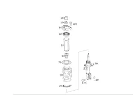 117-323-26-00 Mercedes-benz Genuine Shock-absorber Strut