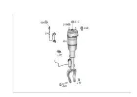 166-320-13-68 Mercedes-benz Genuine Air Spring Strut