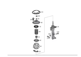 172-320-03-30 Mercedes-benz Genuine Shock-absorber Strut