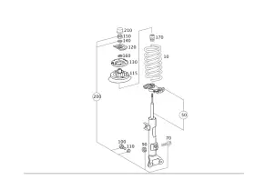 203-320-75-30-64 Mercedes-benz Genuine Parts Kit Shock Absorber