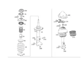 212-320-32-38-64 Mercedes-benz Genuine Air Spring Strut