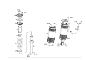 231-320-96-13 Mercedes-benz Genuine Strut
