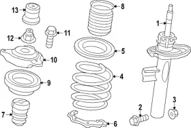 243-323-01-00 Mercedes-benz Genuine Strut