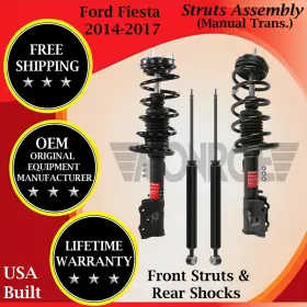 172779 Monroe Oem Front Strut And Rear Shock For 2014-2017 Ford Fiesta Manual Trans 172779 Monroe Oem Front Strut And Rear Shock For 2014-2017 Ford Fiesta Manual Trans