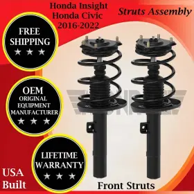 173081l Monroe Oem Front Struts For 2016-2022 Honda Civic/insight Lifetime Warranty