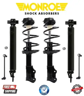 173133-173134-37390-gs508215 Monroe Complete Front Coil Spring And Rear Shock With Sway Bar For Chevrolet Equinox Gmc