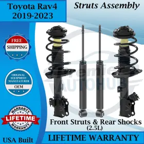 173166 Monroe 173167 37418 Oem Front Struts And Rear Shocks For 2019-2023 Toyota Rav4 2.5l 9yr Warran