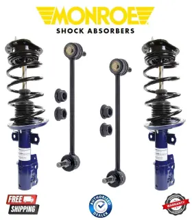 182179l-182179r-gs50800 Monroe Complete Front Suspension Strut Coil Spring And Sway Bar For Chevy Hhr Pontiac