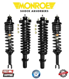 271875-271241l-271241r Monroe Complete Front And Rear Coil Spring Assembly Fits 90-93 Honda Accord