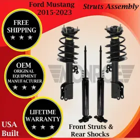 273012 Monroe Oem Front Struts And Rear Shocks For 2015-2023 Ford Mustang Lifetime Warr 273012 Monroe Oem Front Struts And Rear Shocks For 2015-2023 Ford Mustang Lifetime Warr