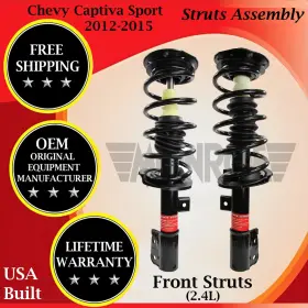 472527 Monroe Oem Front Struts For 2012-2015 Chevy Captiva Sport 2.4l Lifetime Warranty