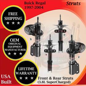 Monroe 71661 Front And Rear Struts For 1997-2004 Buick Regal Lifetime Warranty