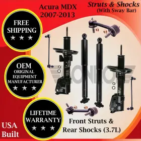 37309 Monroe 72434 72433 Oem Front Struts And Rear Shocks With Sway Bar For 2007-2013 Acura Mdx