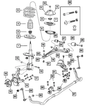 05142495aa Mopar Genuine Strut Damper 5142495aa