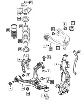 Mopar 68069851ae Genuine Suspension Shock Absorber Kit
