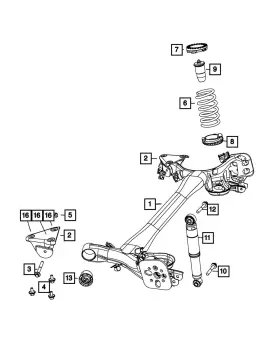 68109923ah Mopar Genuine Suspension Shock Absorber