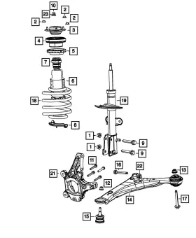 68156980ac Mopar Genuine Suspension Strut