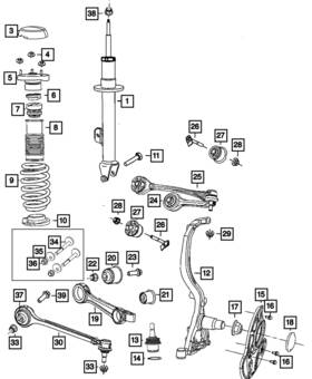 Mopar 68238600ab Genuine Tension Strut Right