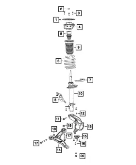 68268185ab Mopar Genuine Front Suspension Strut