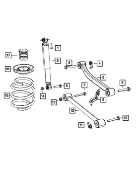 68307278ab Mopar Genuine Suspension Shock Absorber Kit