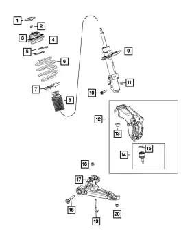 68381243ad Mopar Genuine Front Suspension Strut Left