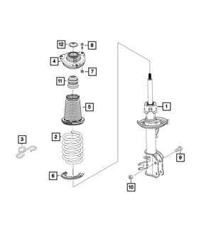 Mopar 68394351aa Genuine Shock Absorber