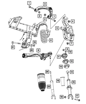 68404037ad Mopar Genuine Suspension Shock Absorber Kit