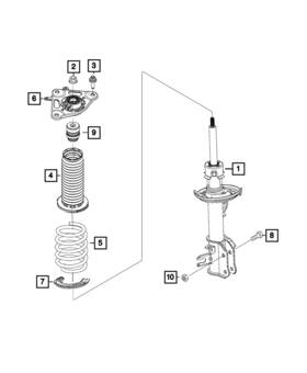 Mopar 68436427aa Genuine Suspension Shock Absorber Left