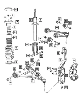 68531074ab Mopar Genuine Suspension Shock Absorber Right