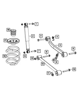 68531293ab Mopar Genuine Suspension Shock Absorber Kit