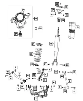 68531701ab Mopar Genuine Suspension Shock Absorber Kit
