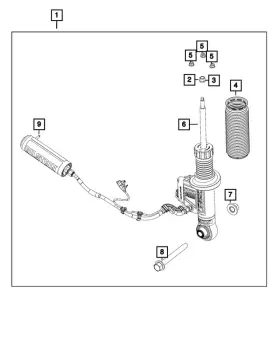 68598820ad Mopar Genuine Suspension Shock Absorber Kit Right