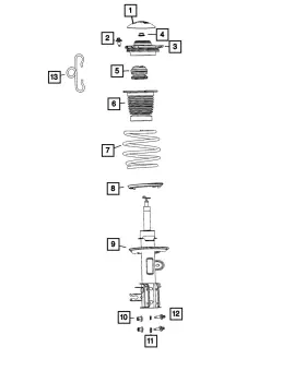 68632594aa Mopar Genuine Front Suspension Strut Right