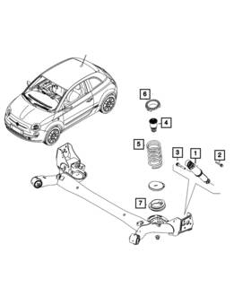 Mopar 68655349aa Genuine Suspension Shock Absorber