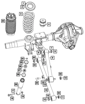 68674415ab Mopar Genuine Suspension Shock Absorber Left Rear