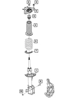 68700032aa Mopar Genuine Suspension Strut Right