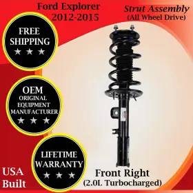 Astl67 Motorcraft Oem Front Right Strut For 2012-2015 Ford Explorer 4x4 Lifetime Warra