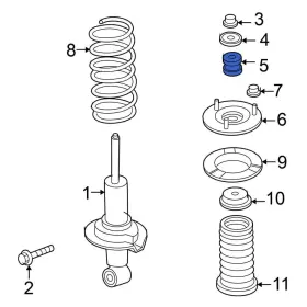 562177s000 Nissan Oe For Titan 04-15 Suspension Shock Absorber And Strut Mount Bushing