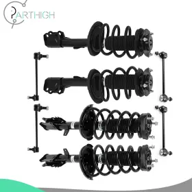 Pa3546652 Parthigh For 2008-2011 Toyota Highlander Fwd Front Rear Struts With Coil Springs Sway Bars