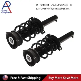 5qf413031as Poseng 2x Front Lh Rh Shock Struts Assys For 18-2023 Vw Tiguan Audi Q3 2.0l