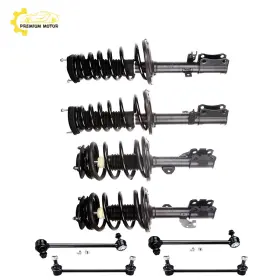 Pr832549e01 Premium Motoring For 2007-2011 Toyota Camry 4wd Front Rear Complete Shocks Struts Sway Bar 8pcs