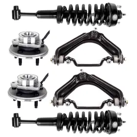 12960605 Qualitiparts 6pc Front Complete Struts Hub Bearing Control Arm For 02-03 Explorer Mountaineer