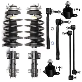 13311177 Qualitiparts For Volvo S60 V70 S80 Front Struts Sway Bar Kit Outer Tie Rods Lower Ball Joints