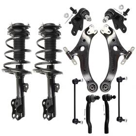 Qualitiparts 13316177 For Toyota Camry 012-2017 Front Struts Control Arm Sway Bar Tie Rod Ball Joint
