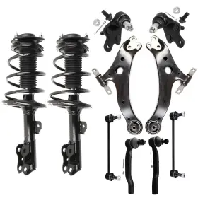 012-2017 Qualitiparts 13316177 For Toyota Camry Front Struts Control Arm Sway Bar Tie Rod Ball Joint
