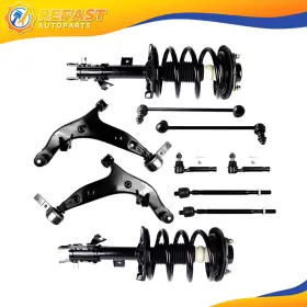 Re819814f01 Refast-autoparts Front Complete Strut With Lower Control Arm Tie Rod Sway Bar For 04-09 Nissan Quest