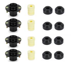Reso Rsc069 4pcs Suspension Coilover Shock Mount Top Hat For Honda 88-00 Civic Dx Lx Black