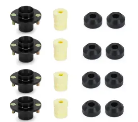 Rsc069 Reso 4pcs Suspension Coilover Shock Mount Top Hat For Honda 88-00 Civic Dx Lx Black