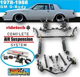 Ridetech 11320298 Hq Series Air Suspension System 1978-88 Grand National 5 Gal Compres M6